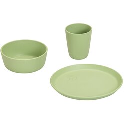 treeNside Kindergeschirr-Set � Teller, Becher & Sch�ssel, blassgr�n