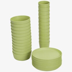 treeNside Geschirr-Set, 36-teilig blassgr�n