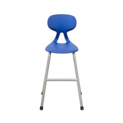 Hochstuhl mit Kunststoff-Schale, blau/wei�aluminium, ab 10 Jahre
