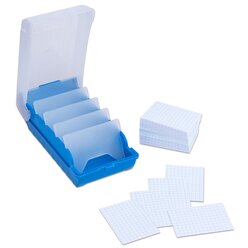 Lernkartei-Kasten blau mit 200 Blanko-Lernkarten DIN A8