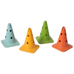 Lochkegel aus biobasiertem treeNside-Material, bunt, 4er-Set