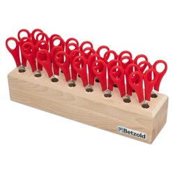 16 spitze Scheren im Holzst�nder, ab 3 Jahre