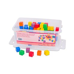 W�rfel aus Holz, 6 Farben, 100 St�ck