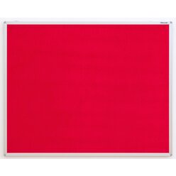 Pinnwand-Tafel Velours-Stoff, rot, 120 x 150 cm