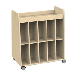 Flexeo� Armadio Taschenwagen, Buche hell, 20 F�cher, Ablage oben