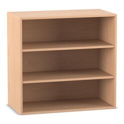 Flexeo Aufsatzregal, 3 F�cher, Buche hell, HxBxT: 90,9 x 94,4 x 38 cm