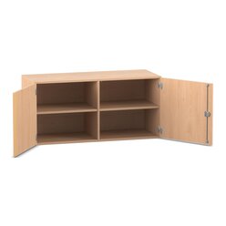 Flexeo Aufsatzschrank, Buche hell, HxBxT: 60,6x126,4x50 cm, 2 Fachb�den, Schloss