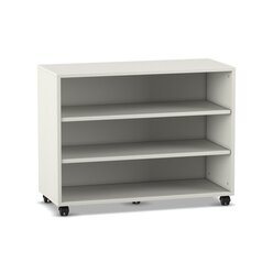 Flexeo� Regal wei�, BxHxT 94,8 x 72,8 x 40,8 cm, 3 F�cher, Rollen