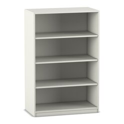 Flexeo� Regal, Dekor wei�, 4 F�cher, HxBxT 143,9x94,4x38 cm, Sockel