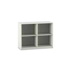 Flexeo Regal mit Sockel, Dekor wei�, 2 Fachb�den, HxBxT: 99,1 x 126,4 x 38 cm