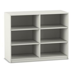 Flexeo Regal weiss, 2 Reihen, 6 F�cher, HxBxT: 99,1 x 126,4 x 38 cm