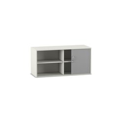 Flexeo Rollladen-Aufsatzschrank wei�, 4 F�cher, HxBxT: 60,6 x 126,4 x 58 cm