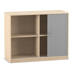 Flexeo Rollladenschrank, Ahorn honig, HxBxT 99,1 x 126,4 x 48 cm, 4 F�cher, Sockel