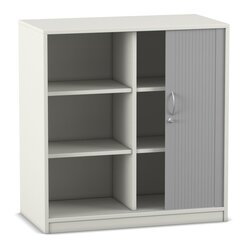 Flexeo Rollladenschrank wei�, mit Sockel, 6 F�cher, HxBxT: 99,1 x 94,4 x 38 cm
