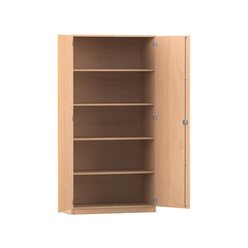 Flexeo� Schrank, 5 F�cher, 2 T�ren, 190x94,4x50 cm  Holzdekor: Buche hell Schlie�art: Dreholive