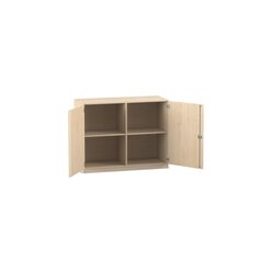 Flexeo� Unterschrank Ahorn honig, 99,1x126,4x40 cm, 4 F�cher, Schlie�art Bogengriff mit Schloss