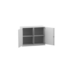 Flexeo� Unterschrank, grau, 99,1x126,4x60 cm, 4 F�cher, Schlie�art Schloss