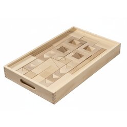 Set GEO-Kasten gro�: Inhalt 66 Teile, Buche natur