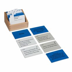 Kasten mit Aufgabenkarten f�r die geometrische Kommode