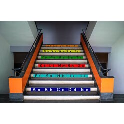Treppen-XXL Sticker ABC, 120 x 10 cm