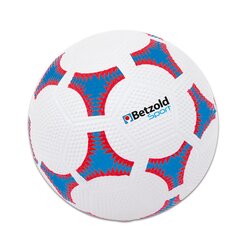 Schulhof-Fu�ball, Gr��e 5, blau-wei�-rot, Durchmesser: 22 cm, ab 4 Jahre