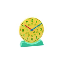 Gro�e Lernuhr gelb-gr�n aus RE-Plastic�