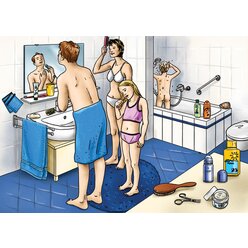 Vocabular Wortschatz-Bilder - K�rper, K�rperpflege, Gesundheit, Kopiervorlage, 3-99 Jahre