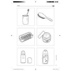 Vocabular Wortschatz-Bilder - K�rper, K�rperpflege, Gesundheit, Kopiervorlage, 3-99 Jahre