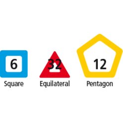 Magnetic Polydron Platonische K�rper Set 50 Teile