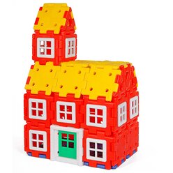 Giant Polydron H�user-Bauer Set, 72 Teile, 1 Poster