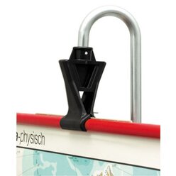 Mobiler Kartenst�nder auf Rollen, taubenblau