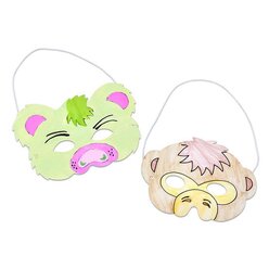 Tiermasken Blanko-Set, Set mit 8 St�ck, ab 5 Jahre
