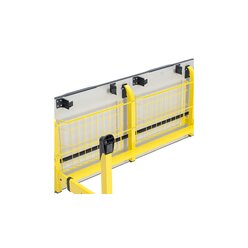 Aluflex Zweier-Sch�lertisch, h�henverstellbar 64-82 cm, Stahlfarbe zinkgelb, mit Drahtkorbablage, Filzgleiter, 9-18+ Jahre