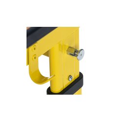 Aluflex Zweier-Sch�lertisch, h�henverstellbar 64-82 cm, Stahlfarbe zinkgelb, mit Drahtkorbablage, Filzgleiter, 9-18+ Jahre