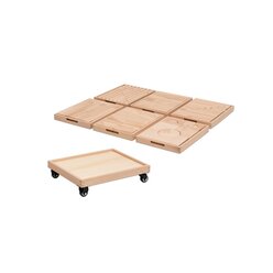 Bausteinwagen mit 6 F�chern, Basisformen, inkl. Rollen f�r den mobilen Einsatz