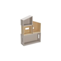 Modulares Puppenhaus, 4 Teile in Aufbewahrungskiste