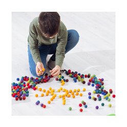 Regenbogen Filzperlen, 12 Farben, 240 St�ck, 3-8 Jahre