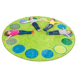 Riesen-Rundteppich - Dots, Sitzkreisteppich mit 3 Metern Durchmesser