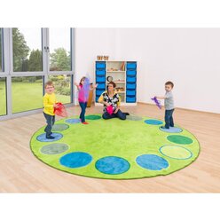 Riesen-Rundteppich - Dots, Sitzkreisteppich mit 3 Metern Durchmesser