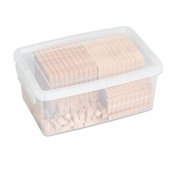 Dienes 131 Teile erweiterter Zehnersystemsatz, Holz in Kunststoffbox