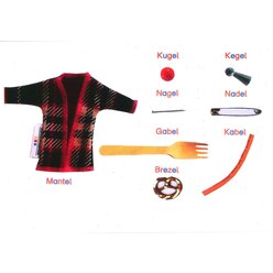 Lesedosen mit 90 kleinen Gegenst�nden und Namenk�rtchen, ab 3 Jahre