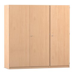 Flexeo� Musikschrank, Buche hell, 6 gro�e Boxen bunt, Breite 190,5 cm, Schloss