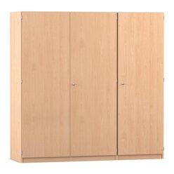 Flexeo Musikschrank, Buche hell, HxBxT�190 x�190,5 x 60 cm, Bogengriff mit Schloss