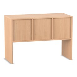 Flexeo Regal PRO, Buche hell, 3 Reihen, 9 Boxen, transparent, HxBxT: 76,9 x 108,5 x 48 cm