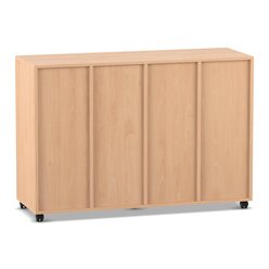 Flexeo Regal PRO, 4 Reihen, 8 Boxen, HxBxT: 99,1 x 143,9 x 48 cm, Rollen