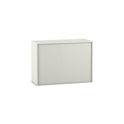 Flexeo Rollladen-Aufsatzschrank wei�, BxHxT 126,4 x 90,9 x 38 cm, 1 Mittelwand, 2x3 F�cher