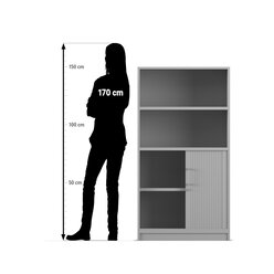 Flexeo Rollladenschrank mit Sockel, Buche hell, HxBxT: 150,5x80x40 cm, B�gelgriff eckig mit Schloss