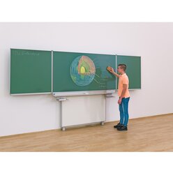 Gestell-Klappschiebetafel, feststehend (gr�n, 200x100cm)