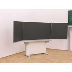 Gestell-Klappschiebetafel, anthrazit, 150x100cm, freistehend und GS-gepr�ft