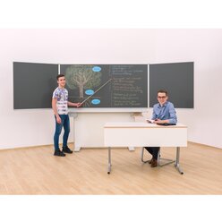 Gestell-Klappschiebetafel, anthrazit, 150x100cm, freistehend und GS-gepr�ft